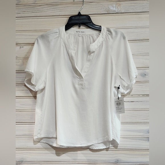 NWT Bella Dahl Flowy Short Sleeve Pullover Top - Picture 2 of 5